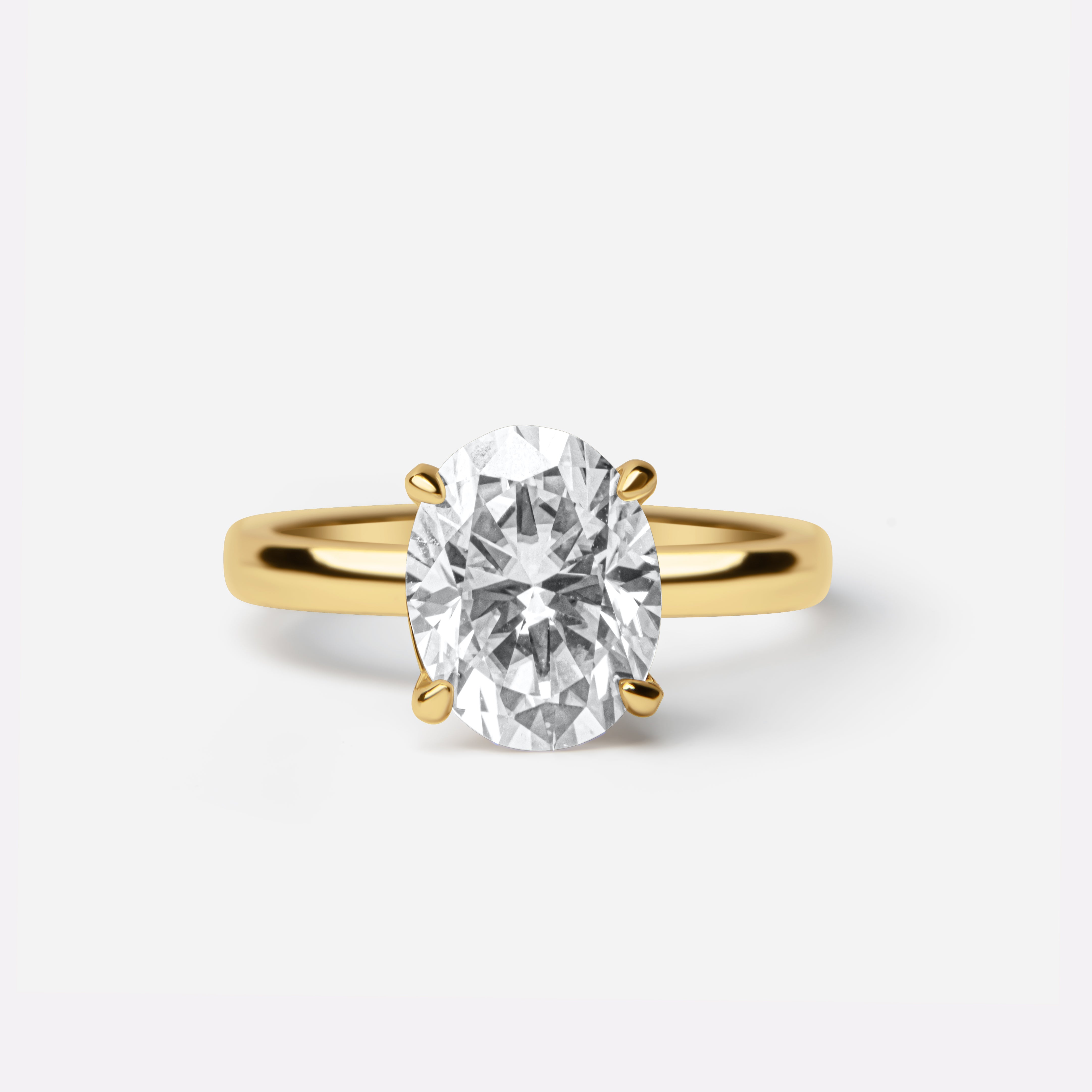 The Audrey Ring - 2 CRT Oval Cut Moissanite Diamond