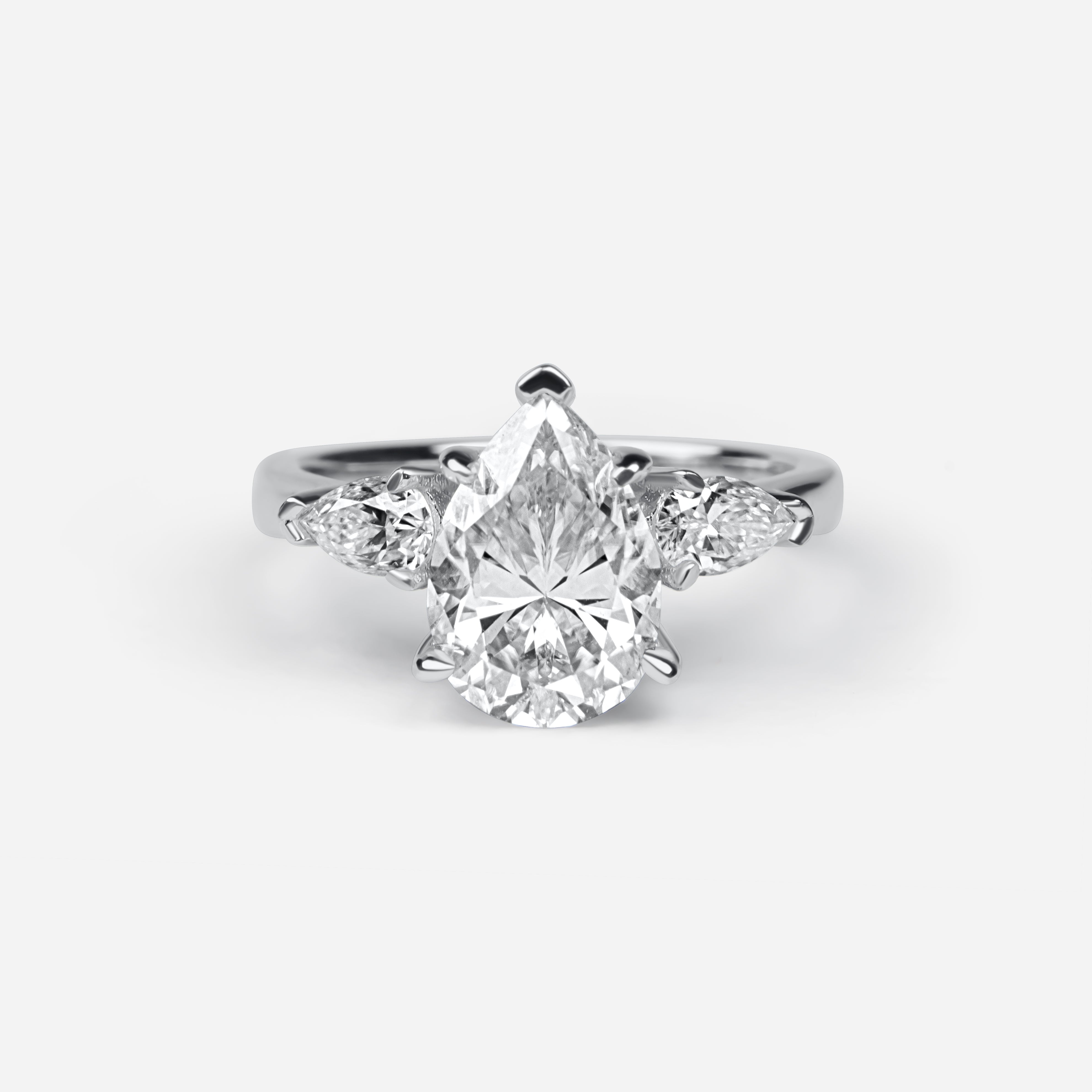 The Bella Ring - 3 Crt Pear Cut