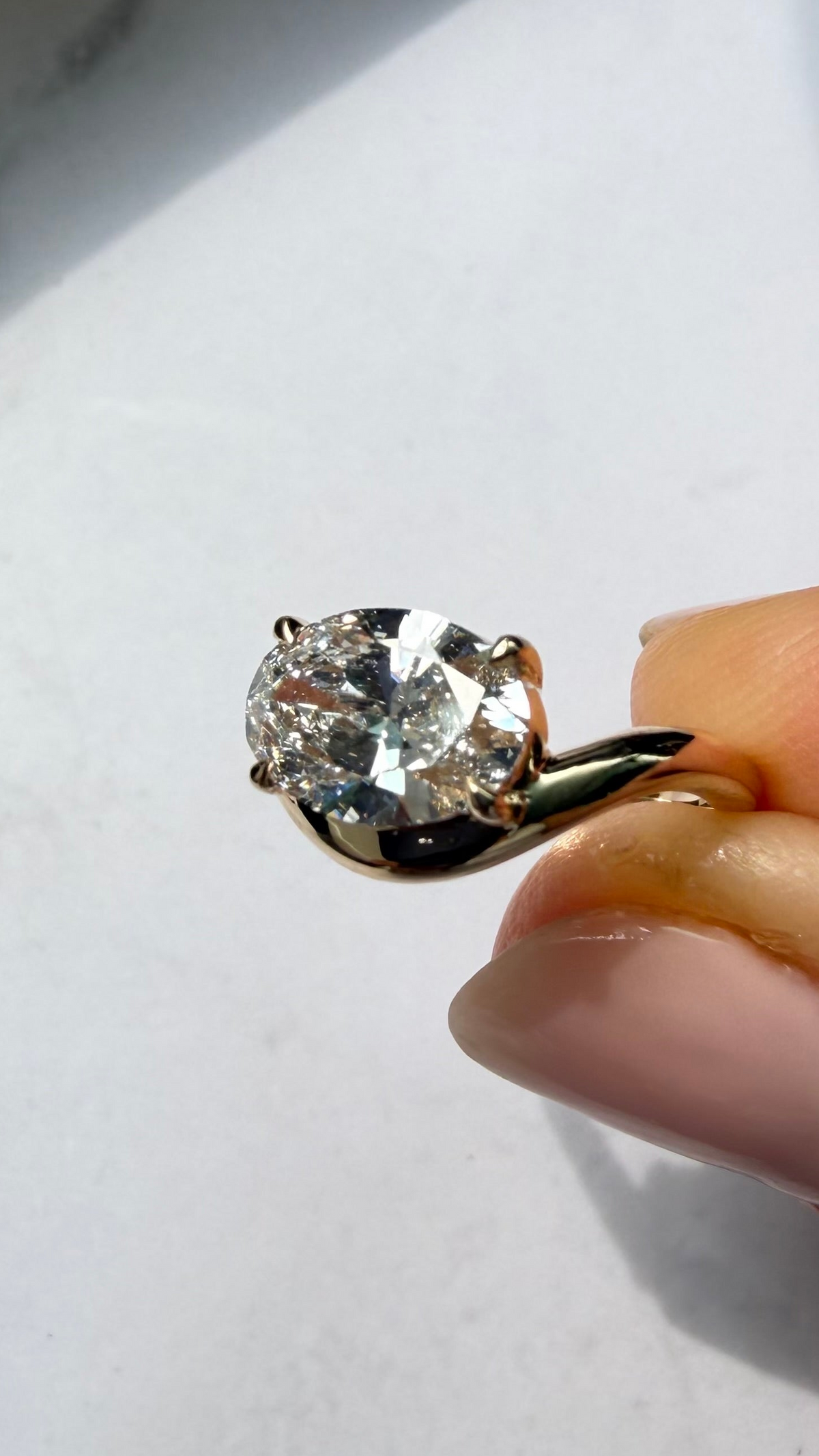 Lexie - 1.5ct Oval Lab Diamond on 14k Gold Band