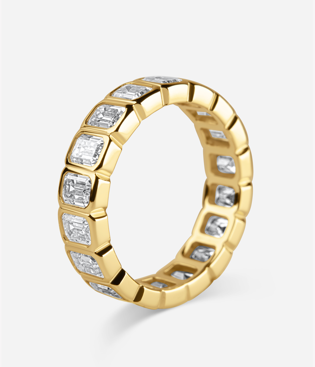 The Evelyn Ring - Emerald Cut Band