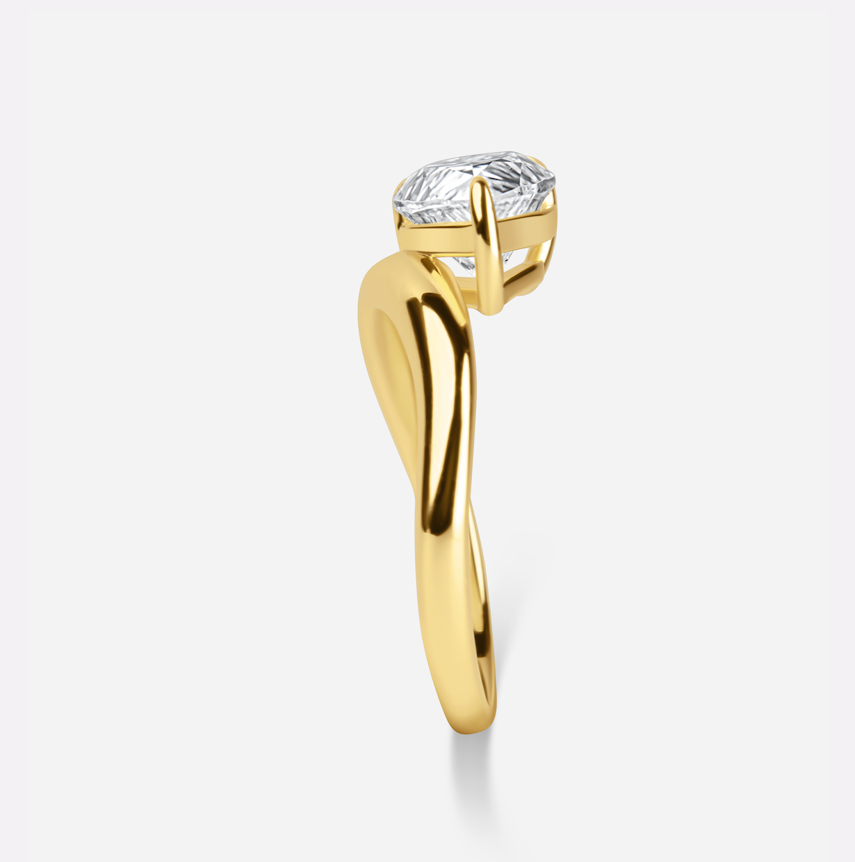 The Margo Ring - 3CRT Pear Cut