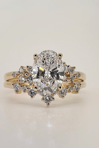 Rosalie - 2ct Oval Lab Diamond Ring Set on 14k Gold Band