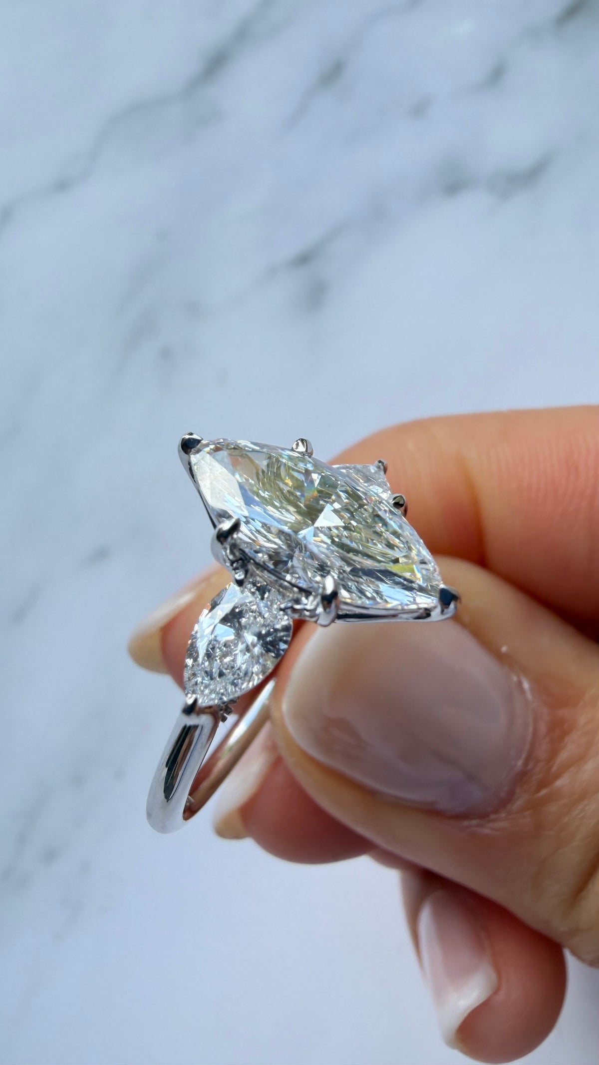 Vivianne - 2ct Marquise Lab Diamond 14k Band