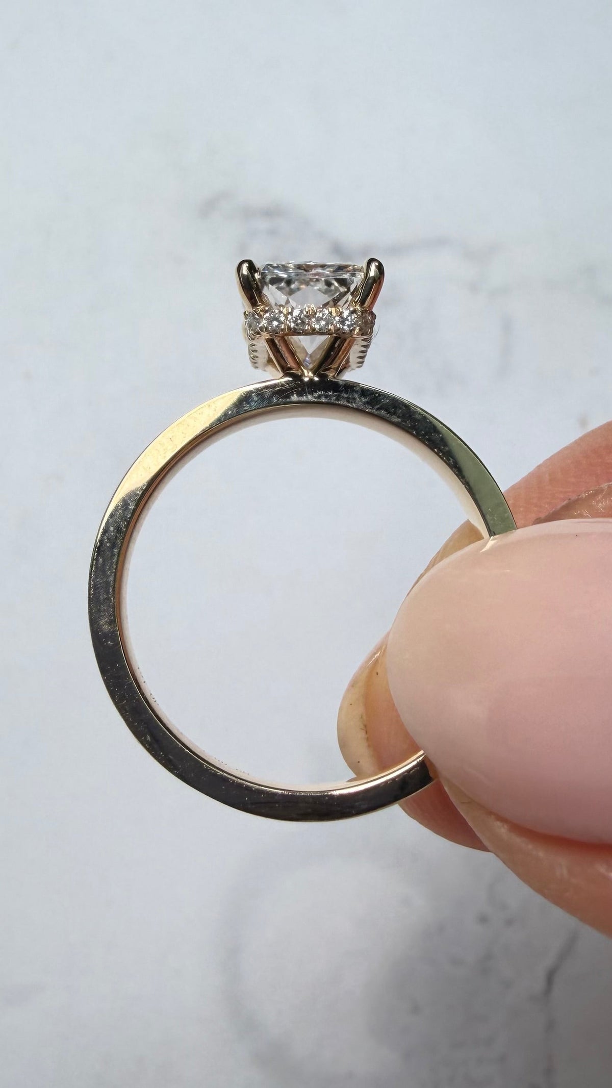 Solane - 2ct Radiant Lab Diamond 14k 2.5mm Cigar Band