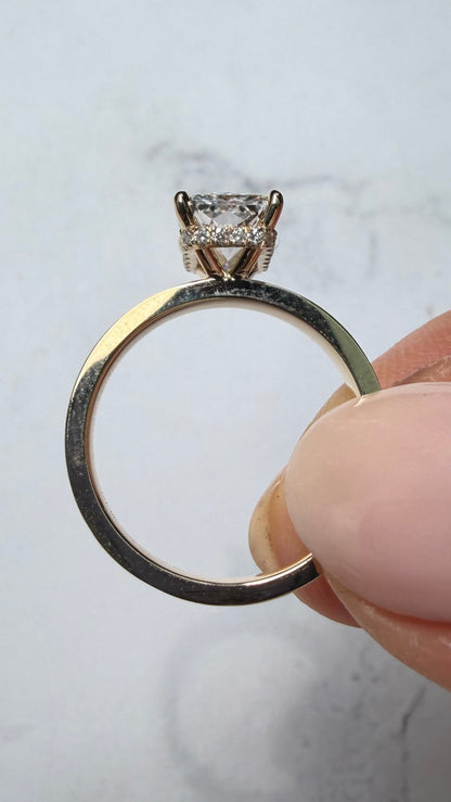 Solane - 2ct Radiant Lab Diamond 14k 2.5mm Cigar Band