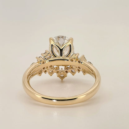 Rosalie - 2ct Oval Lab Diamond Ring Set on 14k Gold Band