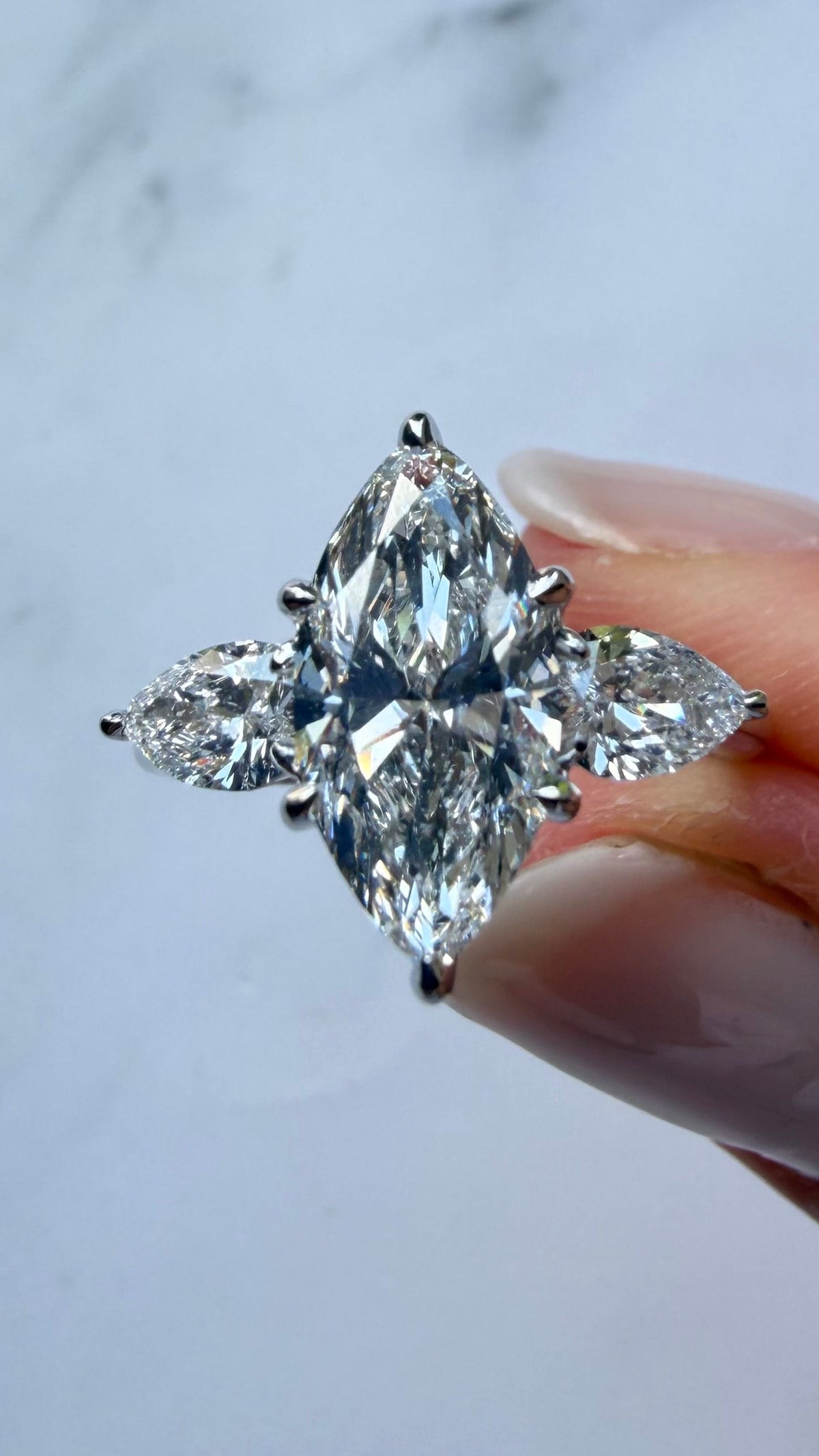 Vivianne - 2ct Marquise Lab Diamond 14k Band