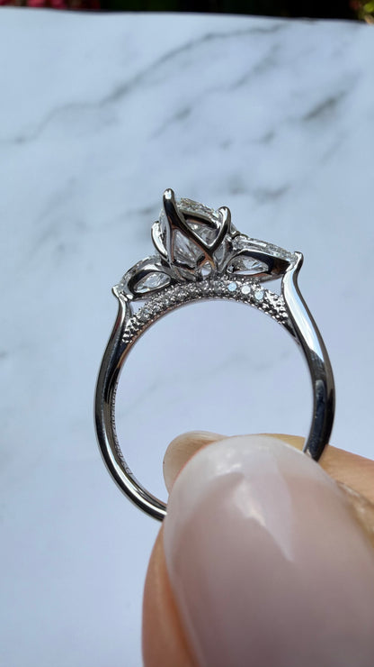 Vivianne - 2ct Marquise Lab Diamond 14k Band