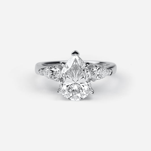 The Bella Ring - 3 Crt Pear Cut
