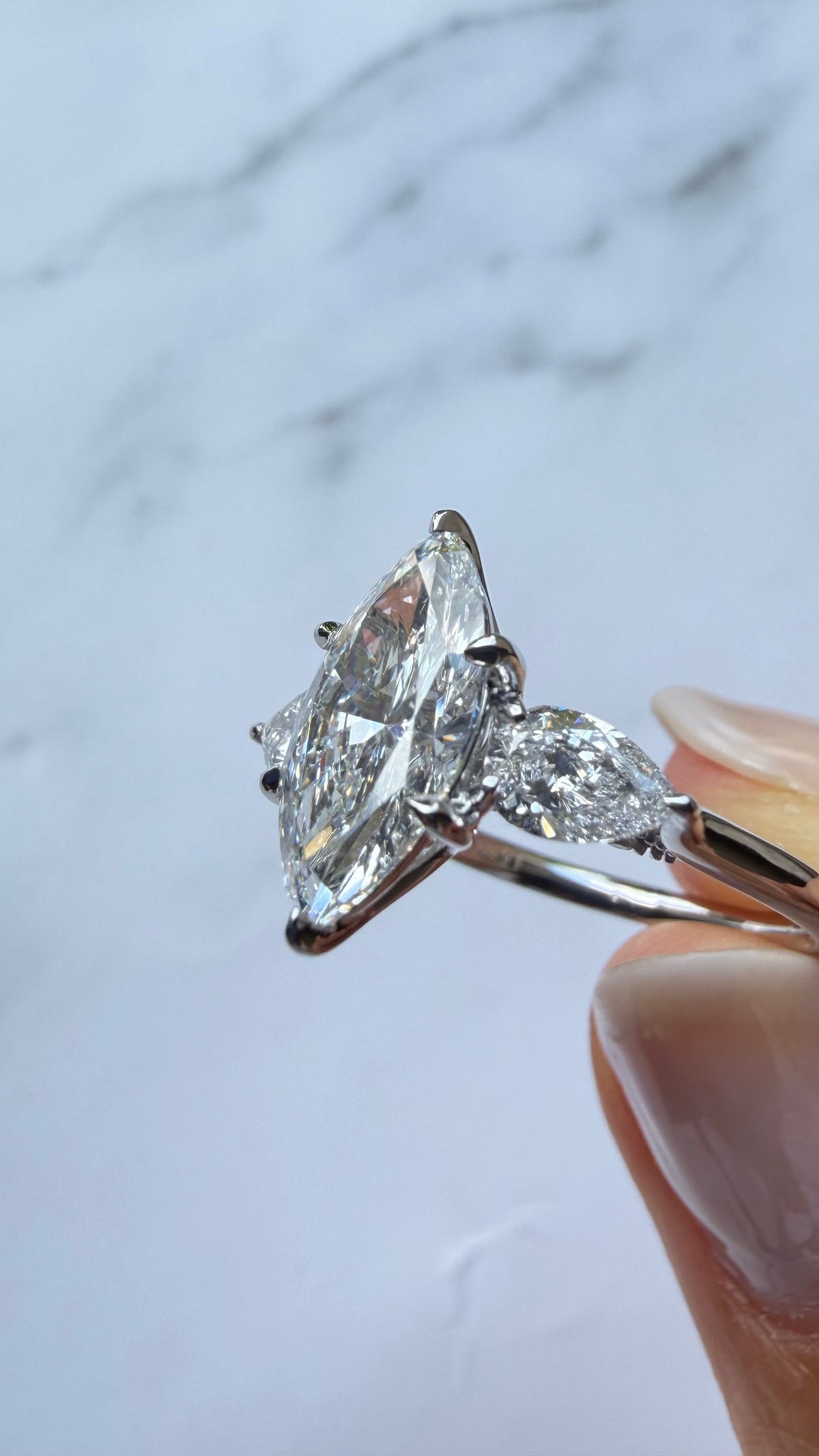 Vivianne - 2ct Marquise Lab Diamond 14k Band