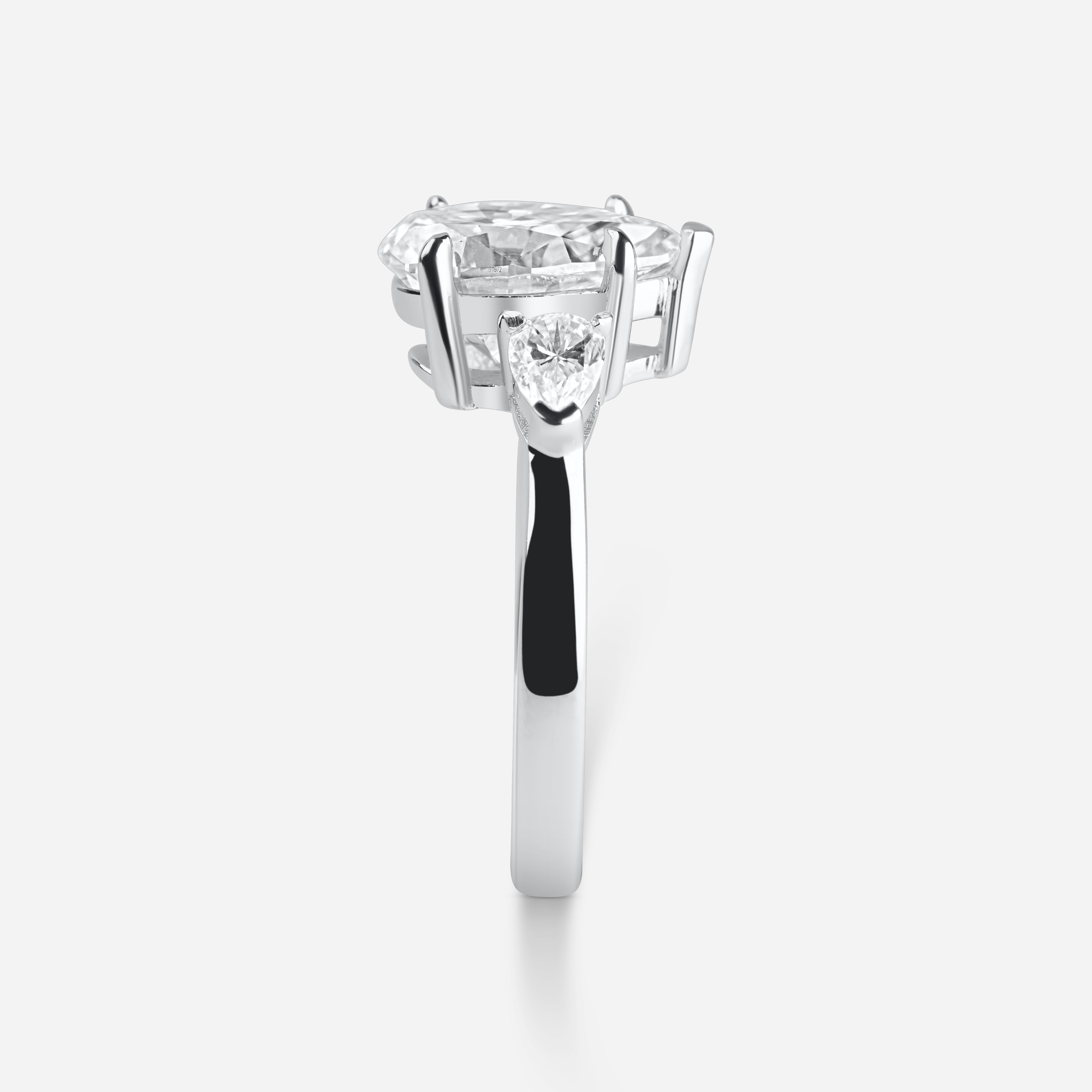 The Bella Ring - 3 Crt Pear Cut