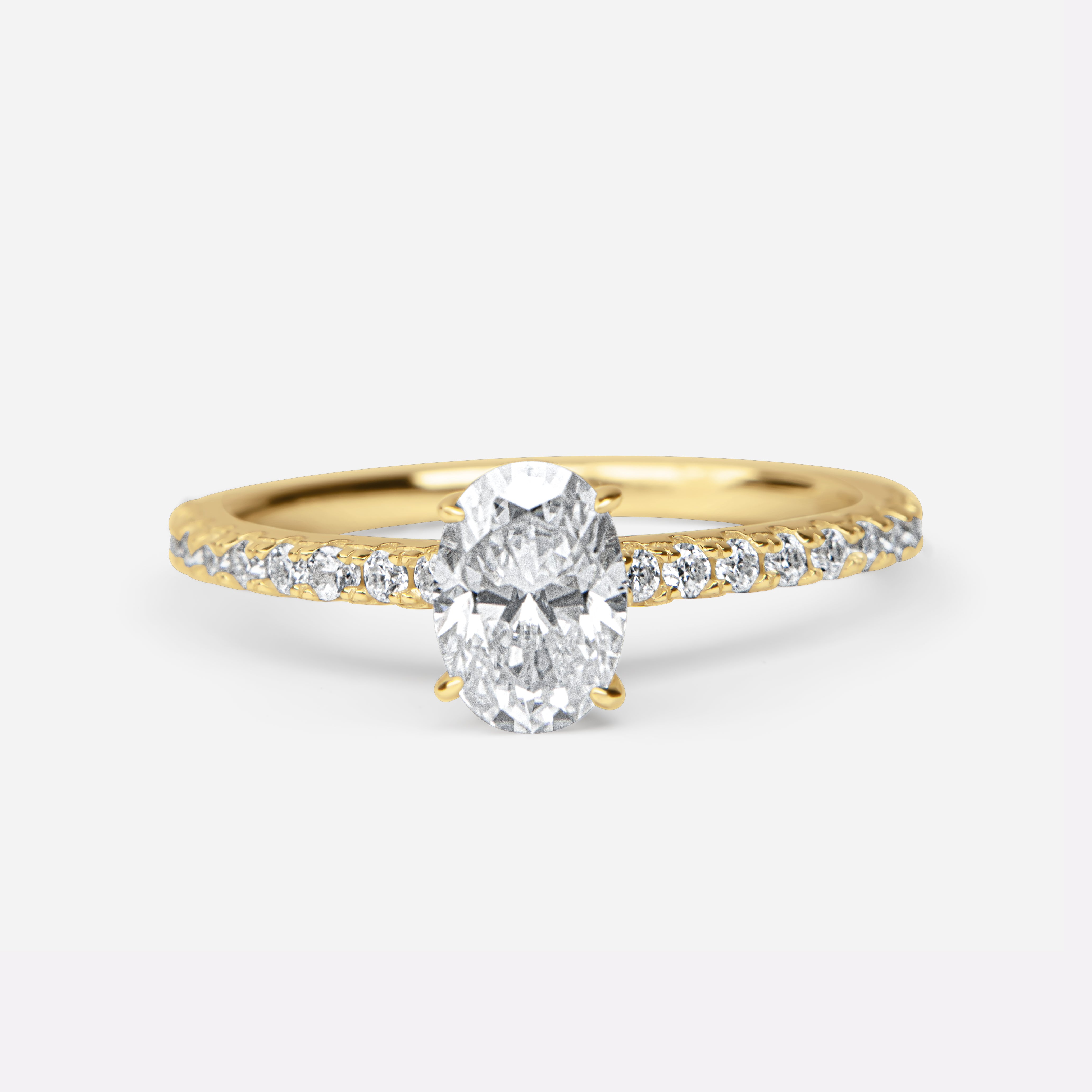 The Kaia Ring – 1Crt Oval Cut Moissanite Ring