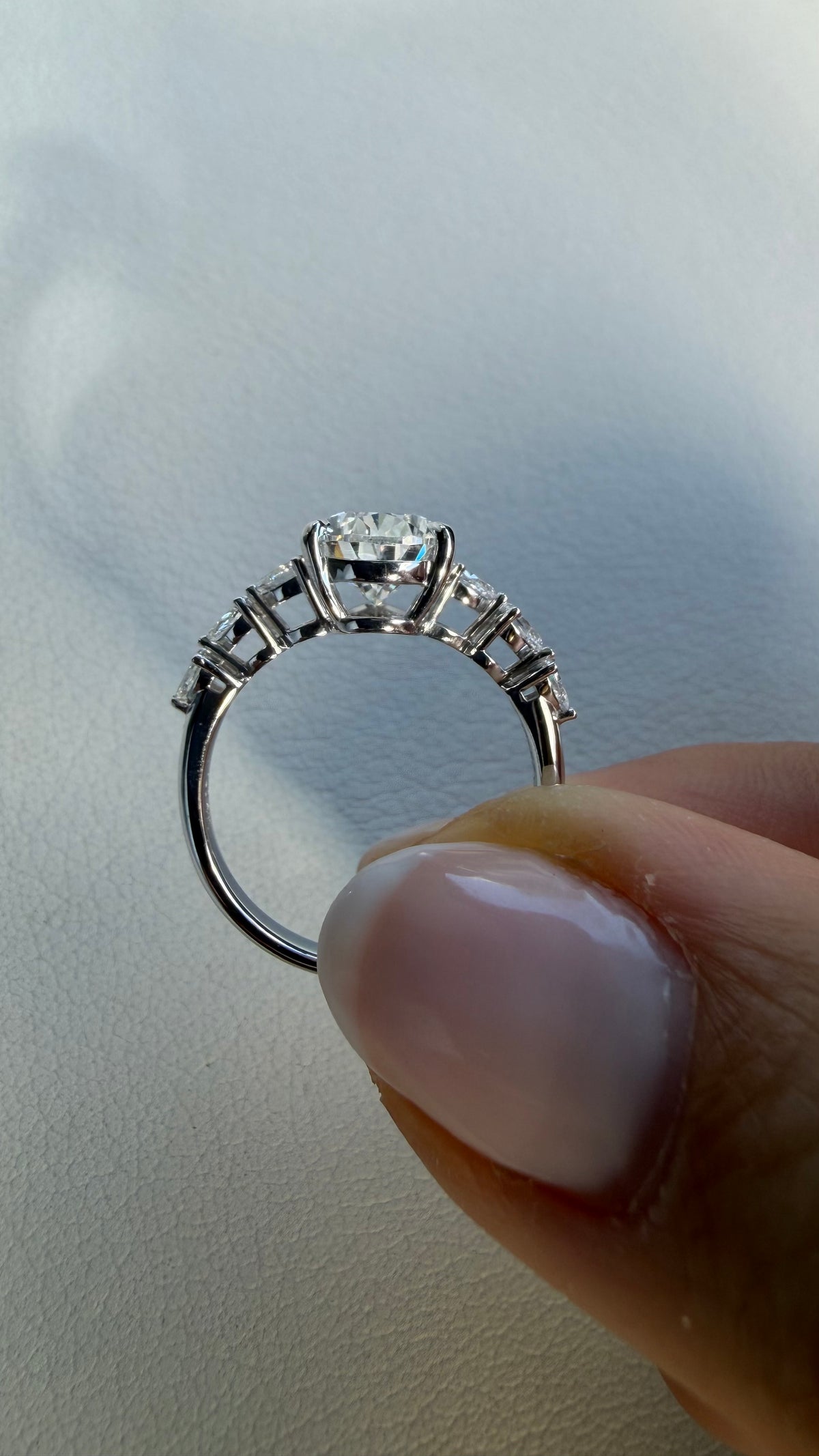 Hilary - 2.5ct Pear Cut Lab Diamond on 14k Band
