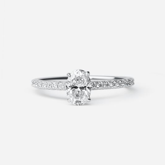 The Kaia Ring – 1Crt Oval Cut Moissanite Ring