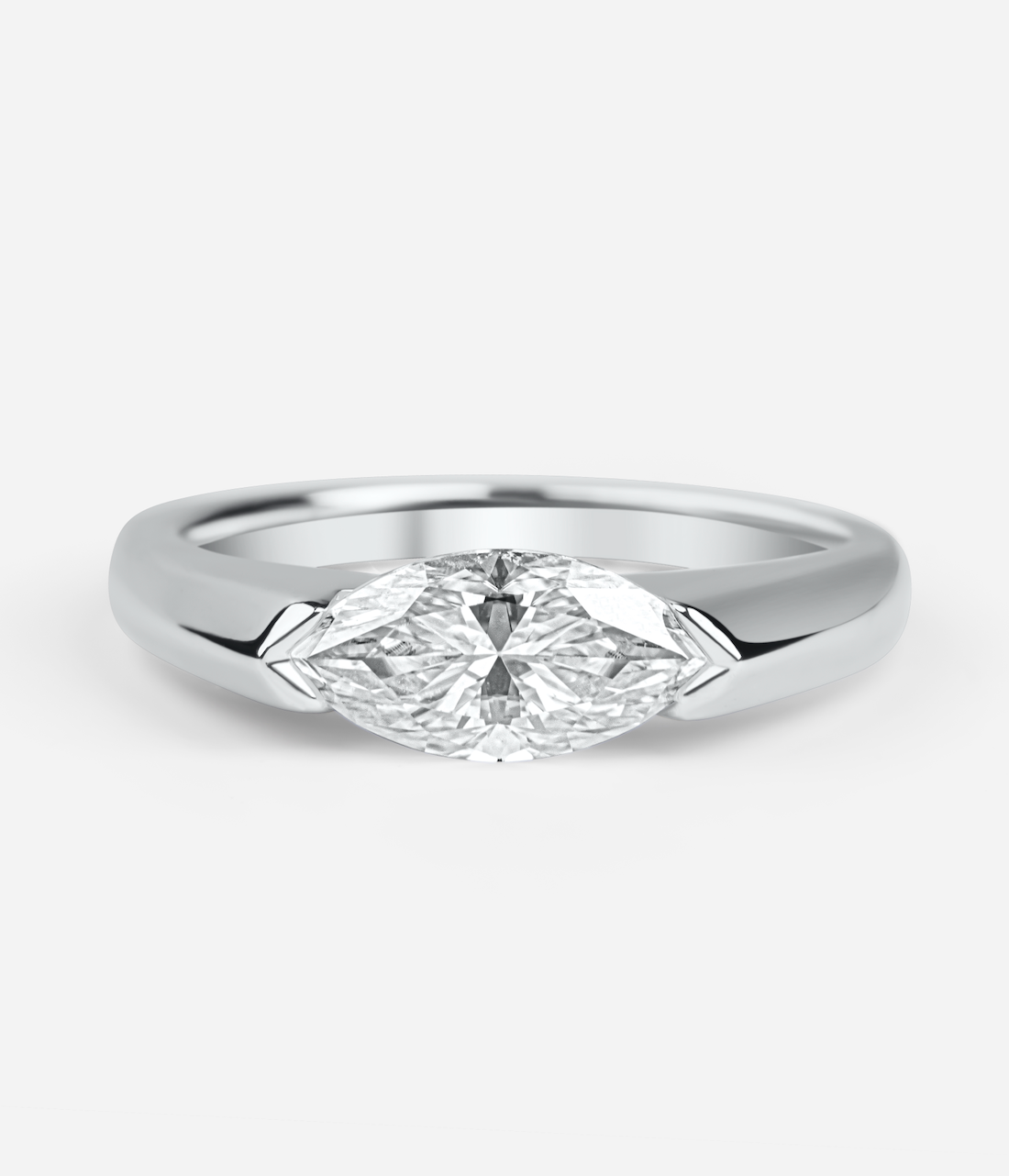 The Celeste Ring – 1Crt Marquise Cut Moissanite Ring