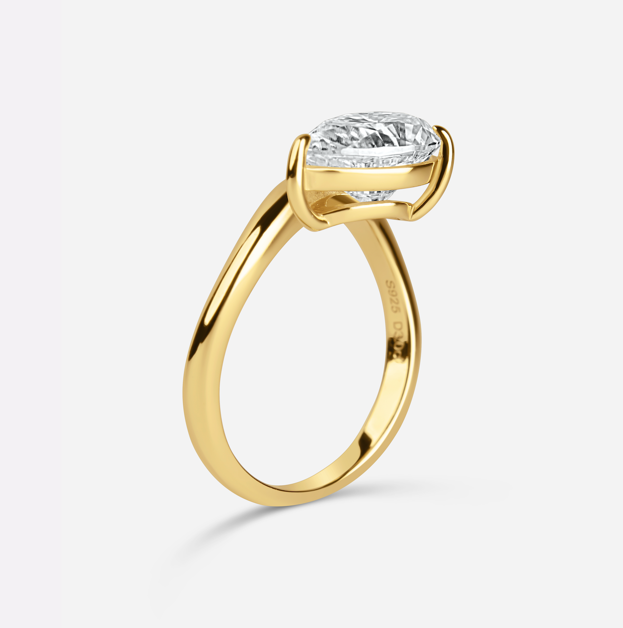 The Margo Ring - 3CRT Pear Cut
